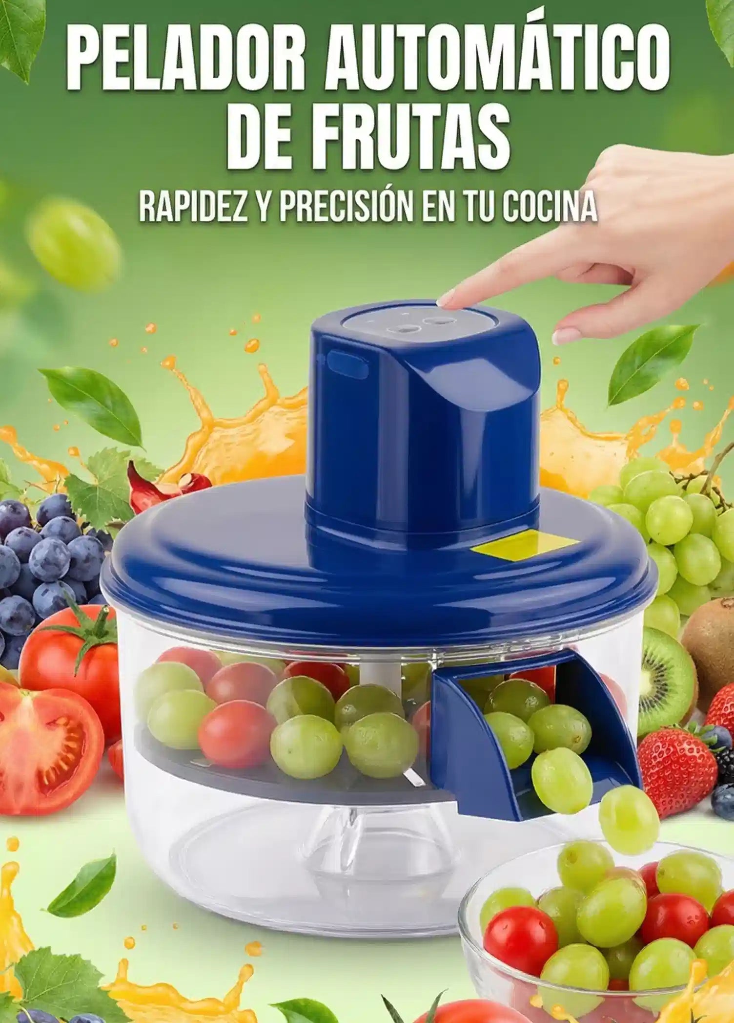 PELADOR AUTOMATICO DE FRUTAS Y VERDURAS + REGALO MINI LICUADORA PORTATIL
