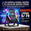 Parlante portátil con luces RGB + soporte para celular