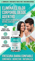 DEOS: Elimina el Mal Olor Corporal y Aliento desde Adentro - 100% Vegano