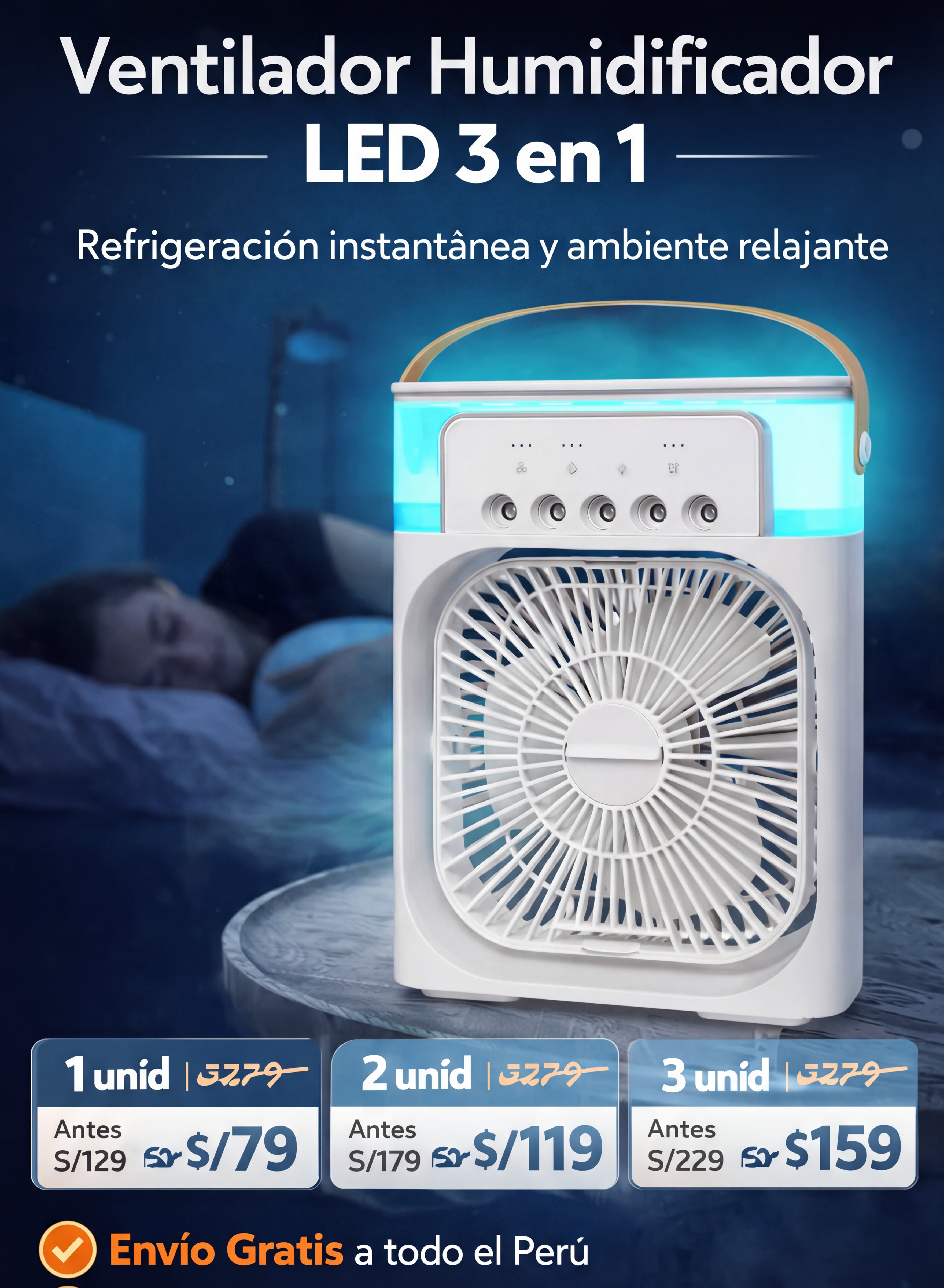 Ventilador Humidificador LED